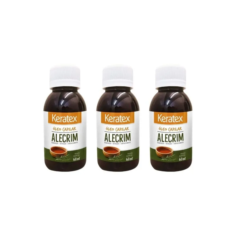 Oleo Capilar Fixed Keratex Alecrim 60ml-Kit C/3un