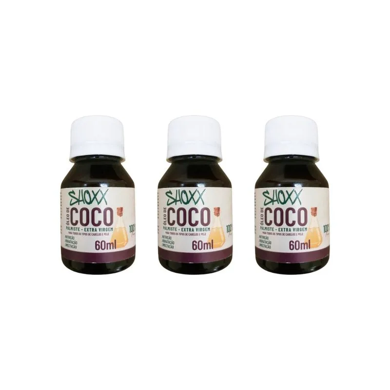 Oleo de Coco Shoxx Palmiste 60ml - Kit c/ 3un