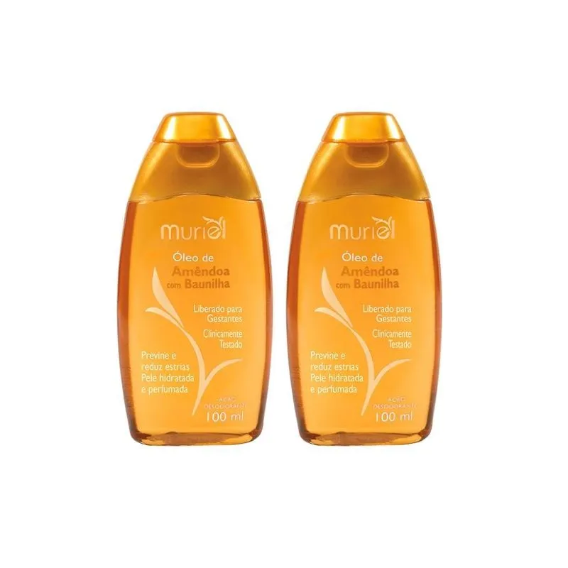 Oleo Corporal Muriel 100ml Amendoas Com Baunilha - Kit C/2un