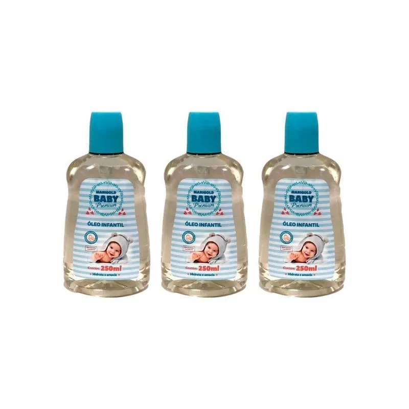Oleo Infantil Marigold 250ml Azul-kit C/3un