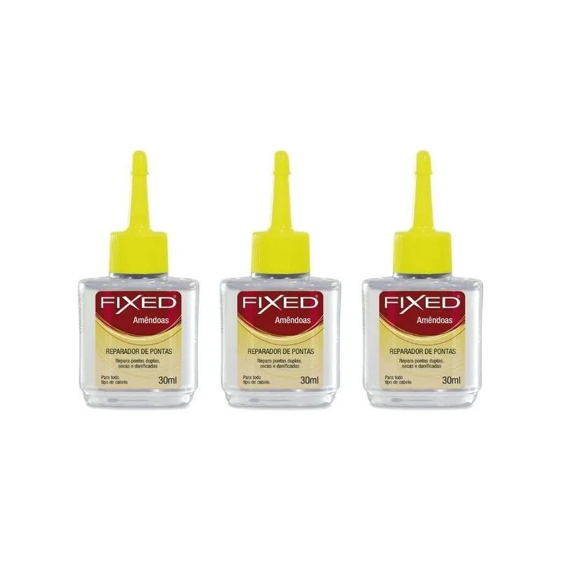 Reparador De Pontas Fixed Amendoas 30ml-kit C/3un