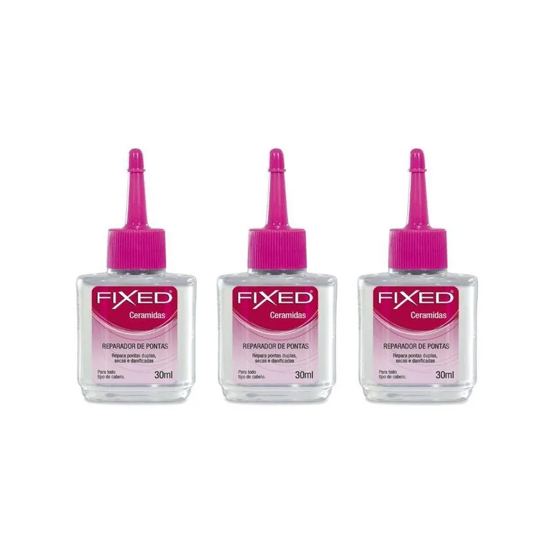 Reparador De Pontas Fixed Ceramidas 30ml-kit C/3un