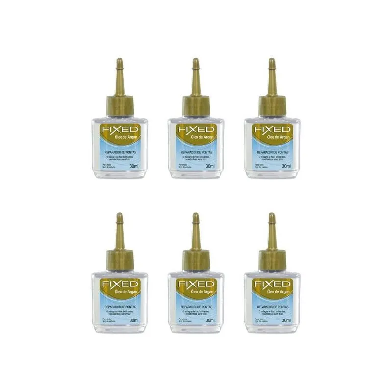 Reparador De Pontas Fixed Oleo De Argan 30Ml-Kit C/6Un