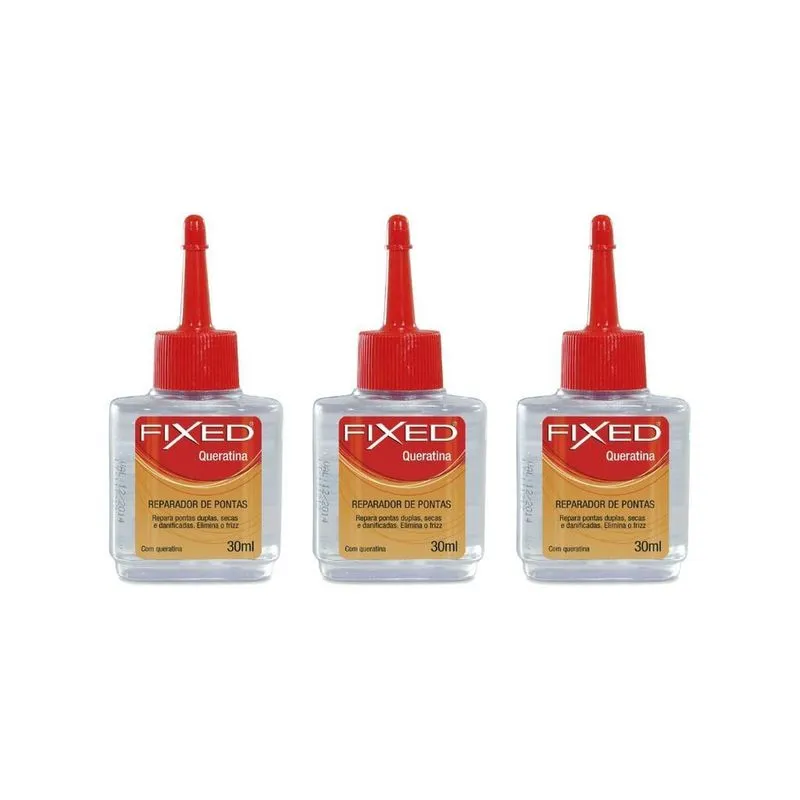 Reparador De Pontas Fixed Queratina 30Ml-Kit C/3Un