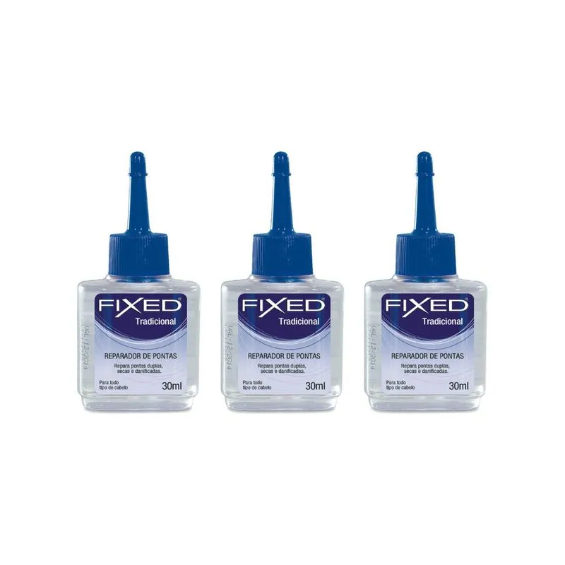 Reparador De Pontas Fixed Tradicional 30ml-Kit C/3un