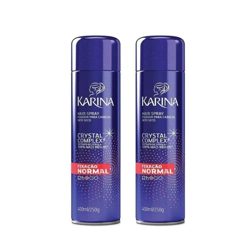 Hair Spray Fixador Karina Normal 400ml - Kit c/ 2un