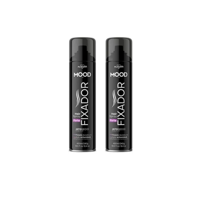 Hair Spray Fixador Mood Forte 400ml - Kit c/ 2un