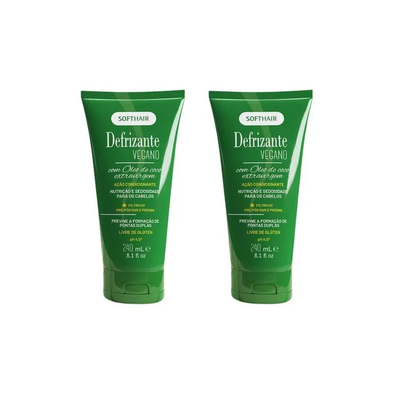 Defrizante Soft Hair 240ml Vegano-kit C/2un