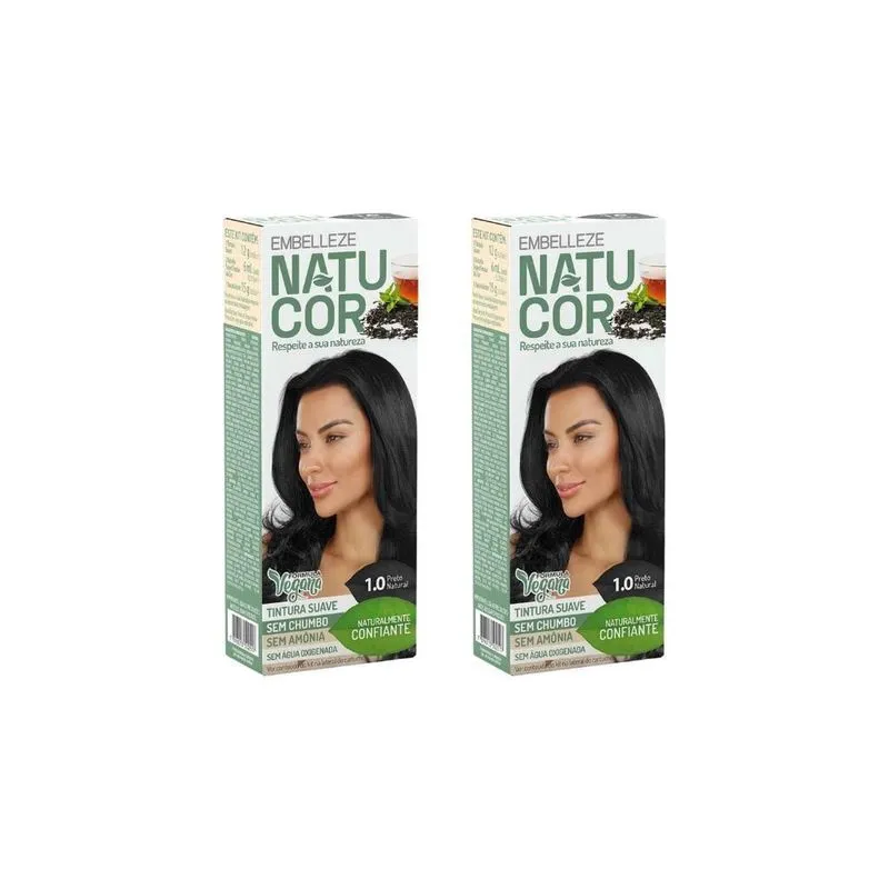 Coloraçao Natucor Kit 1.0 Preto Natural-C/2Un