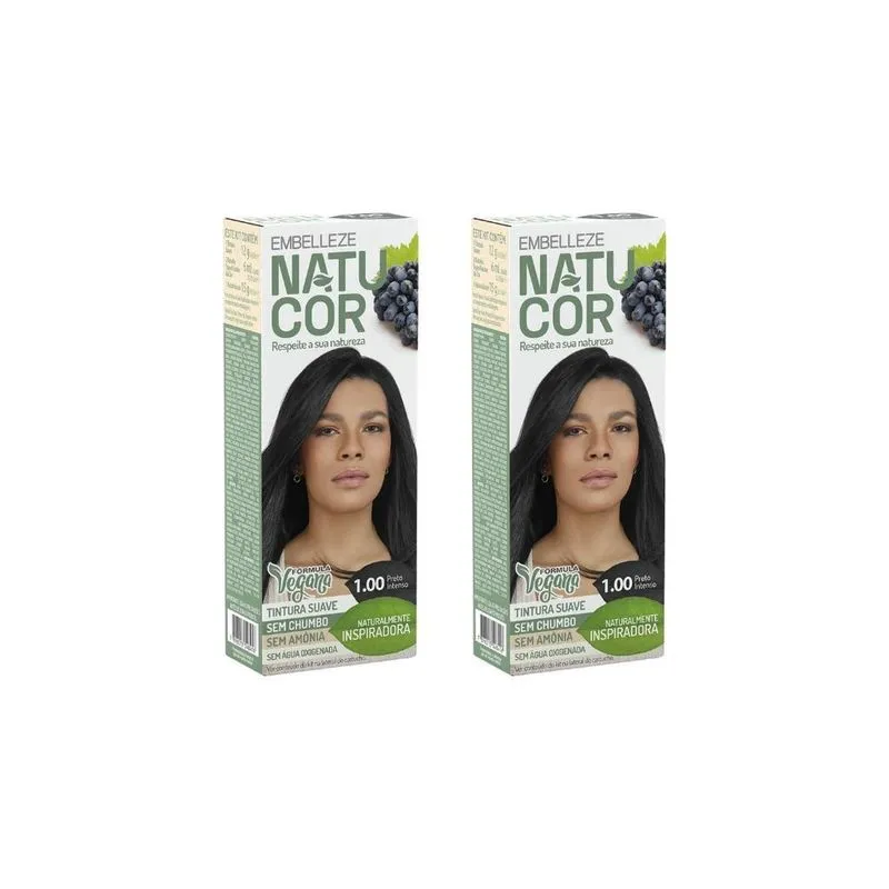 Coloraçao Natucor Kit 1.00 Uva Preta-C/2Un