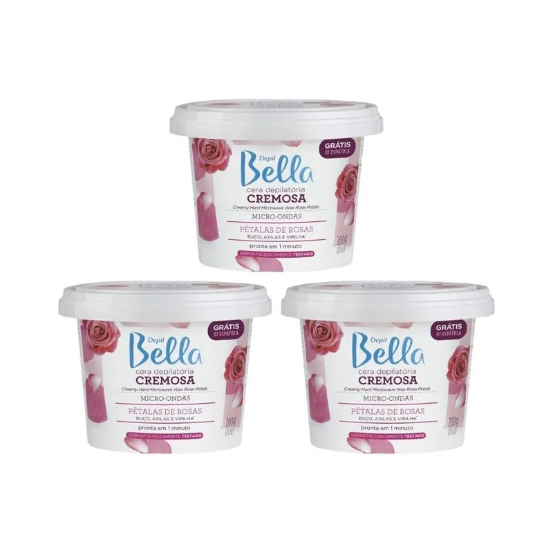 Depilatorio Depil Bella Cera Micro 200g Petala De Rosas-3un