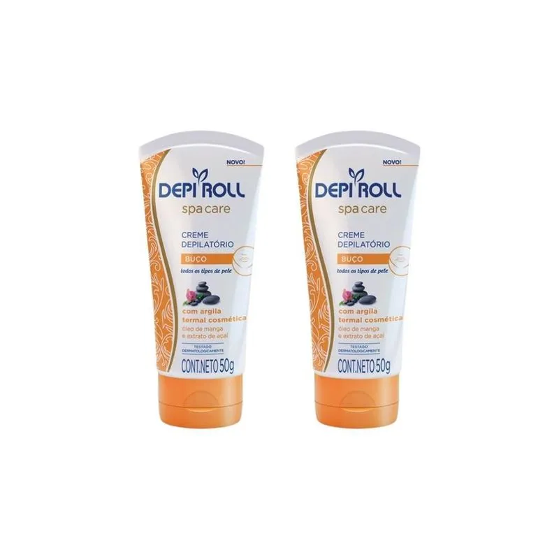 Depilatorio Depiroll Creme Buço Spa Care 50G - Kit Com 2Un