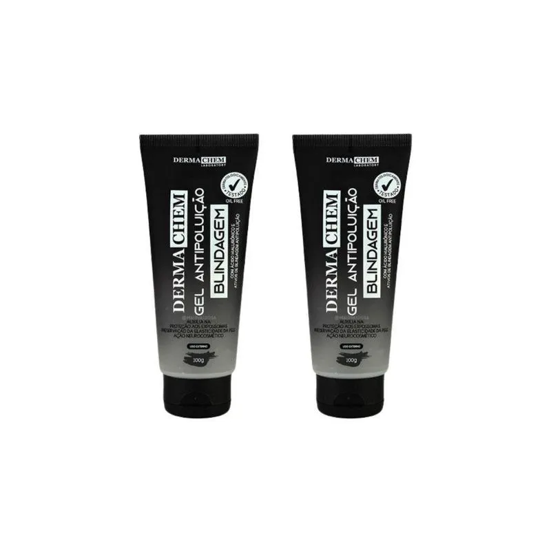 Gel Facial Dermachem 100G Antipoluicao Blindagem - Kit C/2Un
