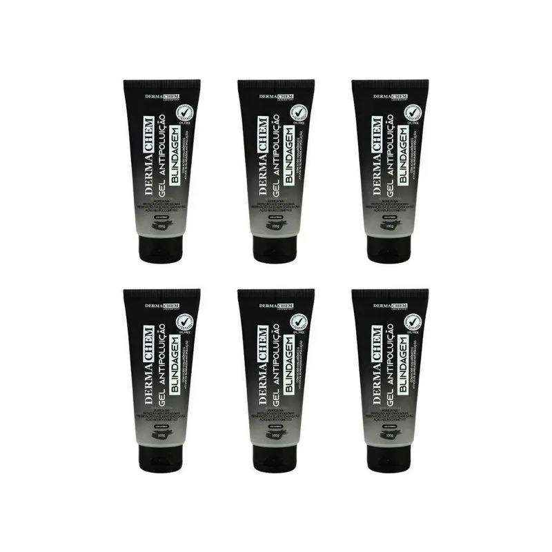 Gel Facial Dermachem 100G Antipoluicao Blindagem - Kit C/6Un