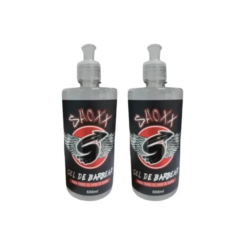 Gel De Barbear Shoxx 500ml - Kit Com 2un