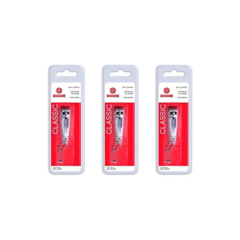Cortador De Unhas Mundial Blister Pequeno-kit C/3un