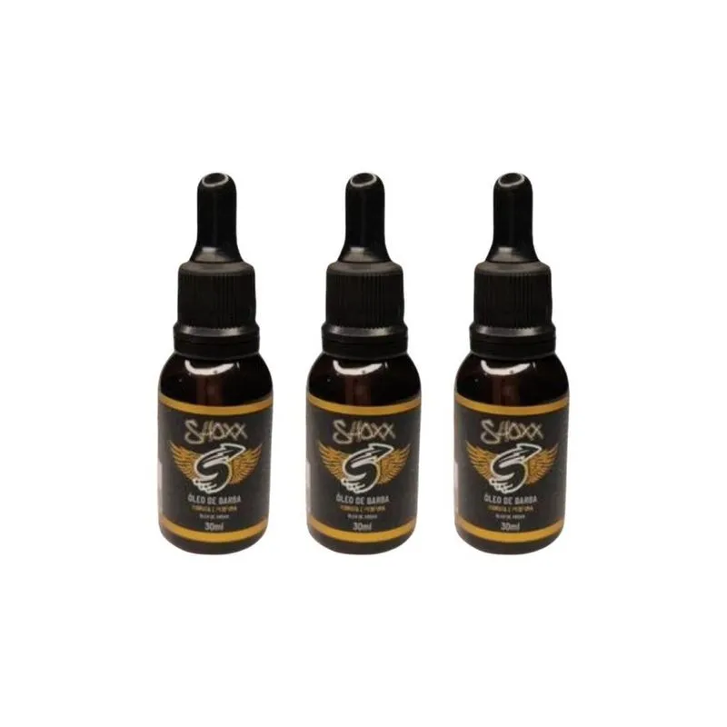 Oleo De Barba Shoxx Argan 30Ml - Kit Com 3Un