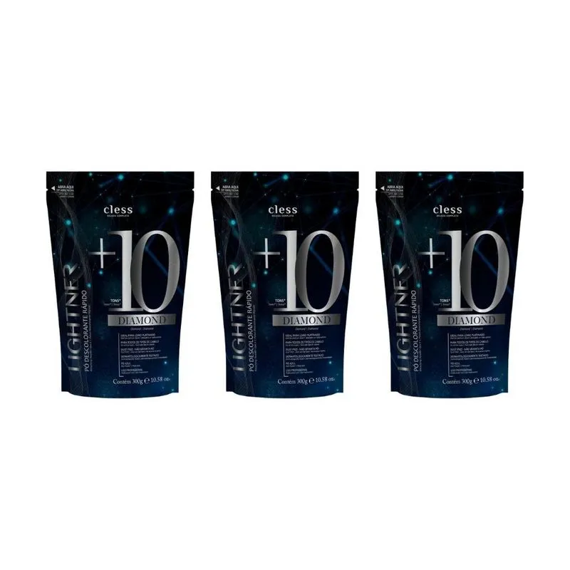 Po Descolorante Lightner Diamond 300g - Kit Com 3un
