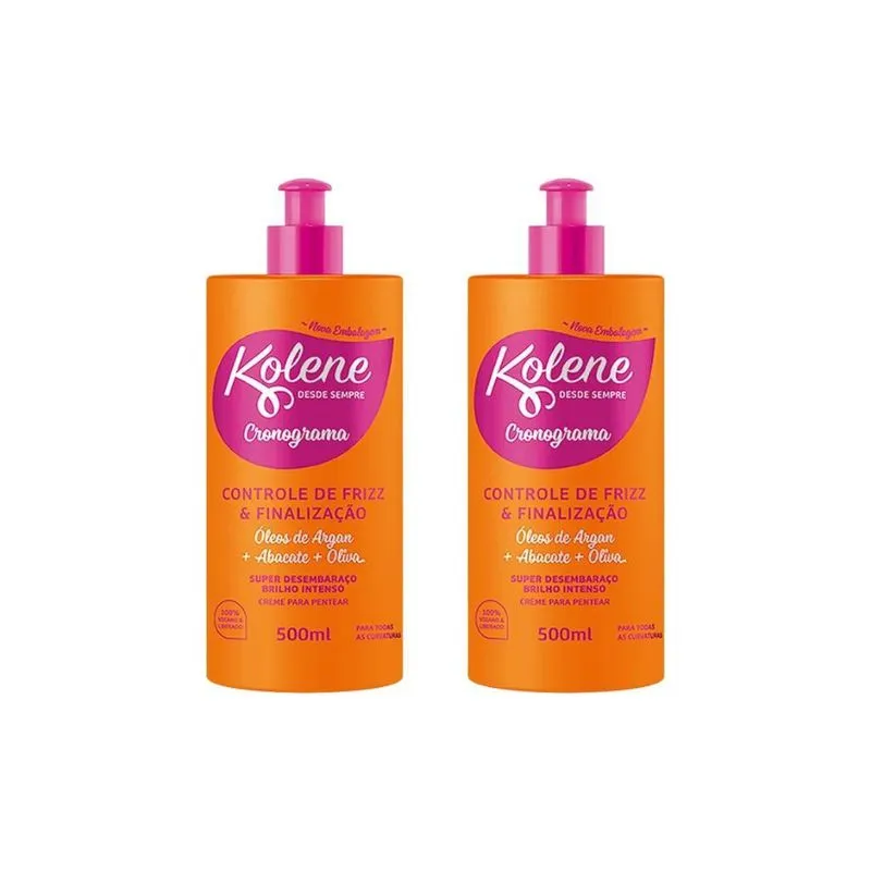 Creme Para Pentear Kolene 500Ml Cronograma - Kit Com 2Un