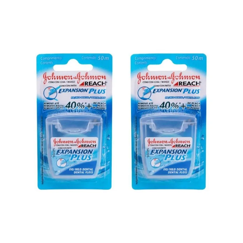 Fio Dental Johnsons Reach 50m Regular - Kit Com 2un