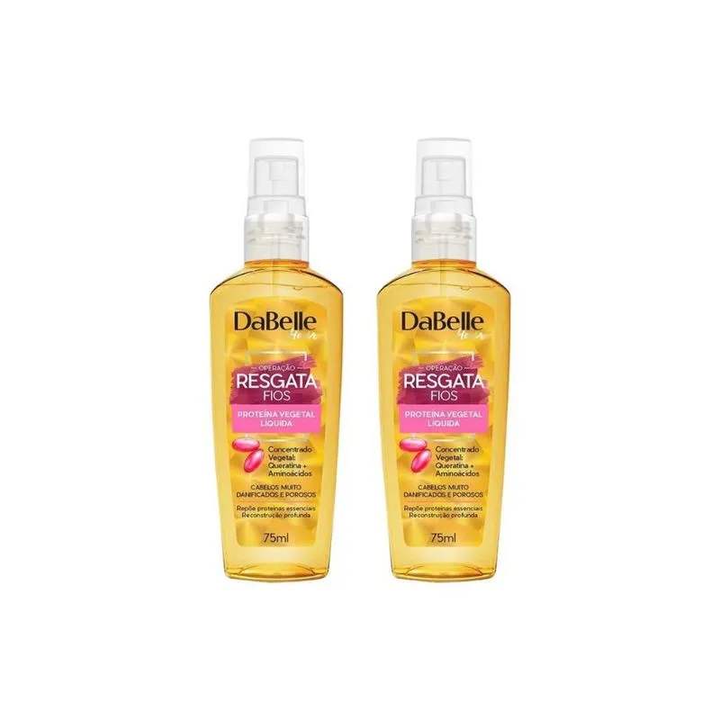 Proteina Cap Dabelle 75Ml Resgata Fios 75Ml - Kit Com 2Un