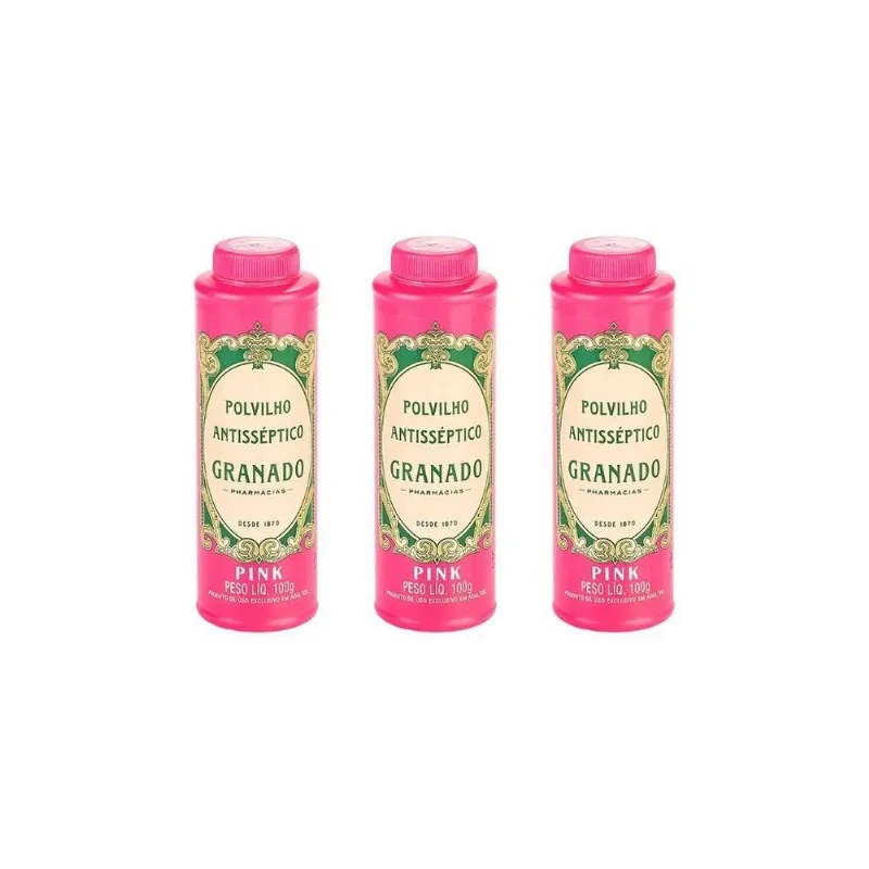 Talco Pes Granado 100g Pink-kit C/3un