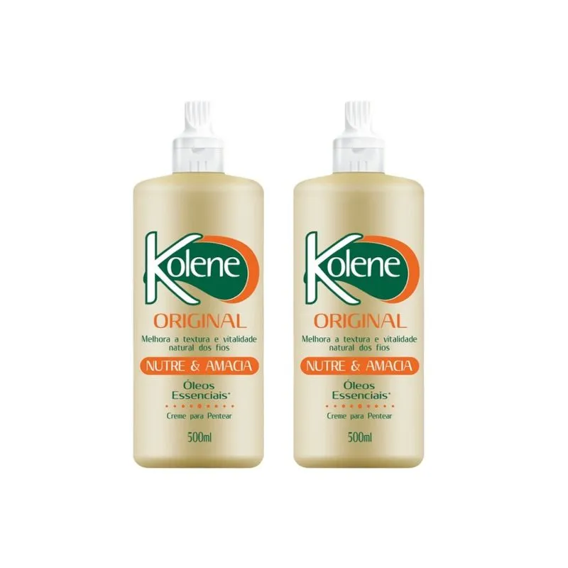 Creme Para Pentear Kolene Original 500ml - Kit c/ 2un
