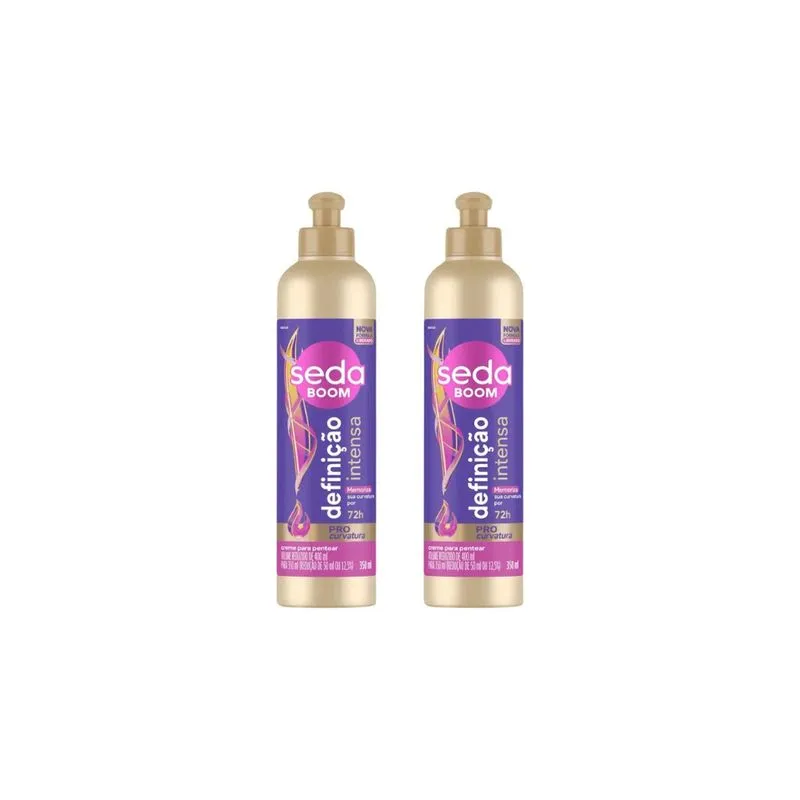 Creme Para Pentear Seda 350ml Boom Definicao Int-Kit C/2un