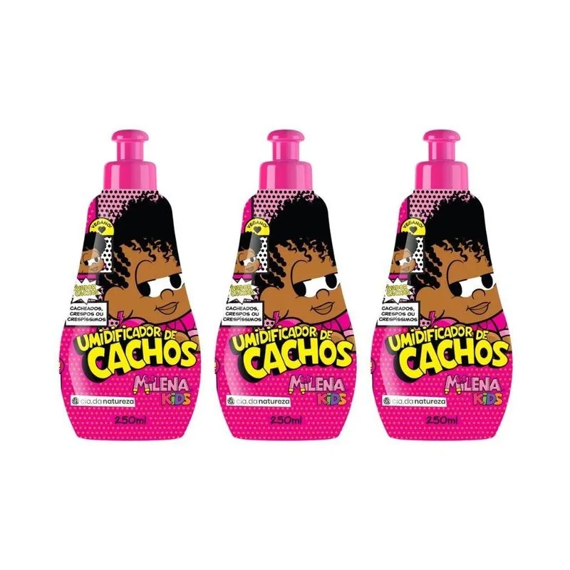 Umidificador De Cachos Cia Da Natureza Milena 250ml - 3un