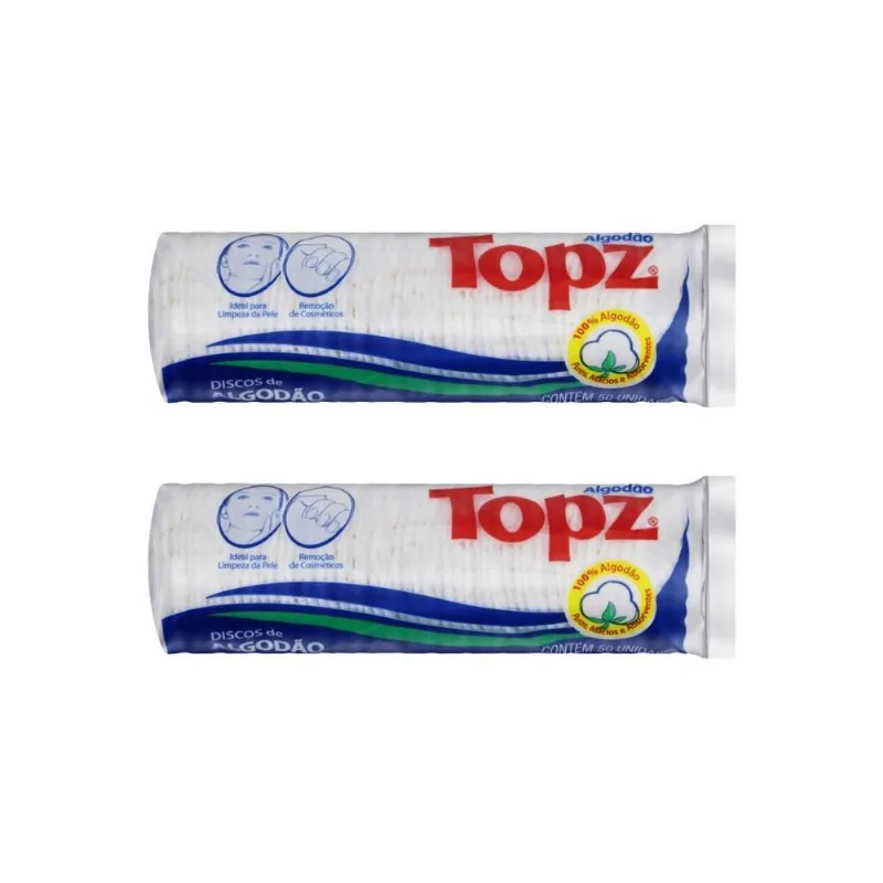 Algodao Topz Disco Com 100un - Kit Com 2un