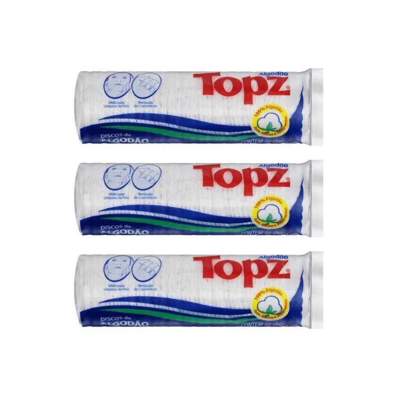 Algodao Topz Disco Com 100un - Kit Com 3un