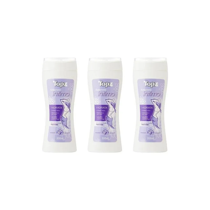 Sabonete Intimo Topz 200ml Hidrata-kit C/3un