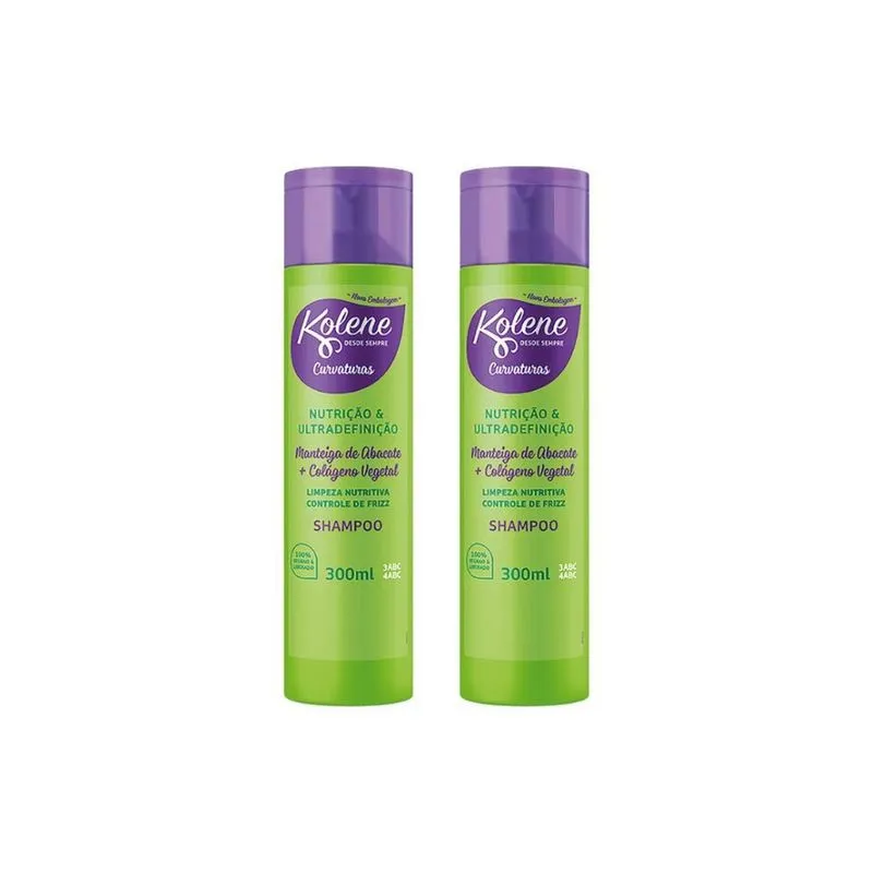 Shampoo Kolene 300Ml Curvaturas - Kit Com 2Un