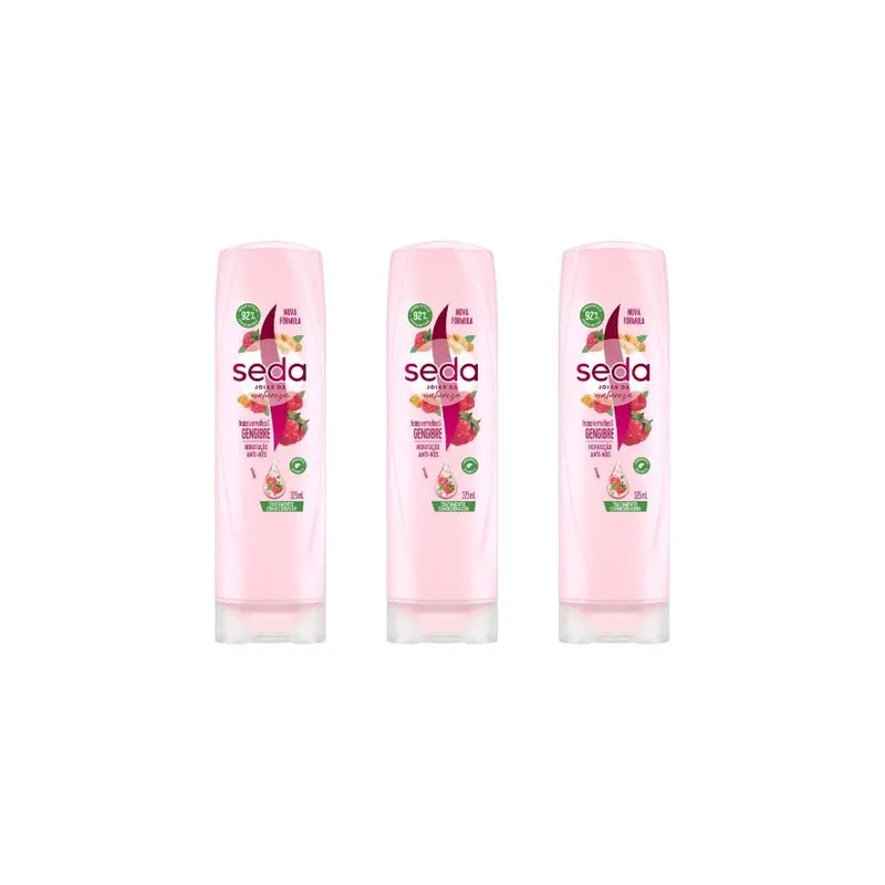 Condicionador Seda 325ml Frutas Verm e Gengibre-Kit C/3un