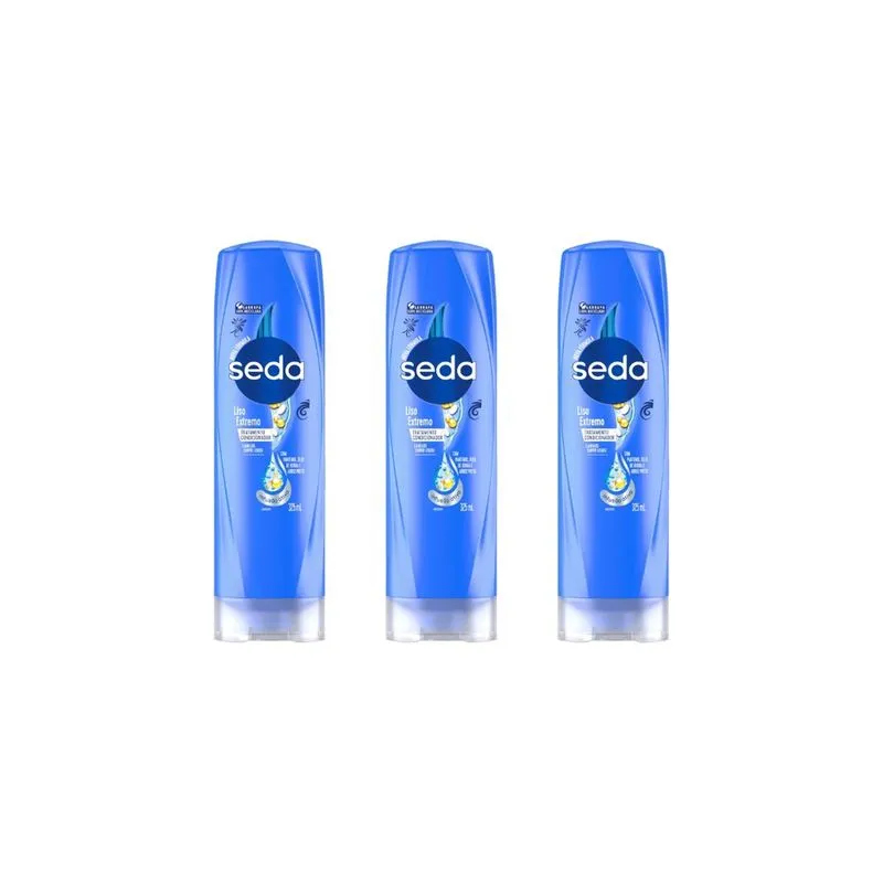 Condicionador Seda 325ml Liso Extremo-Kit C/3un