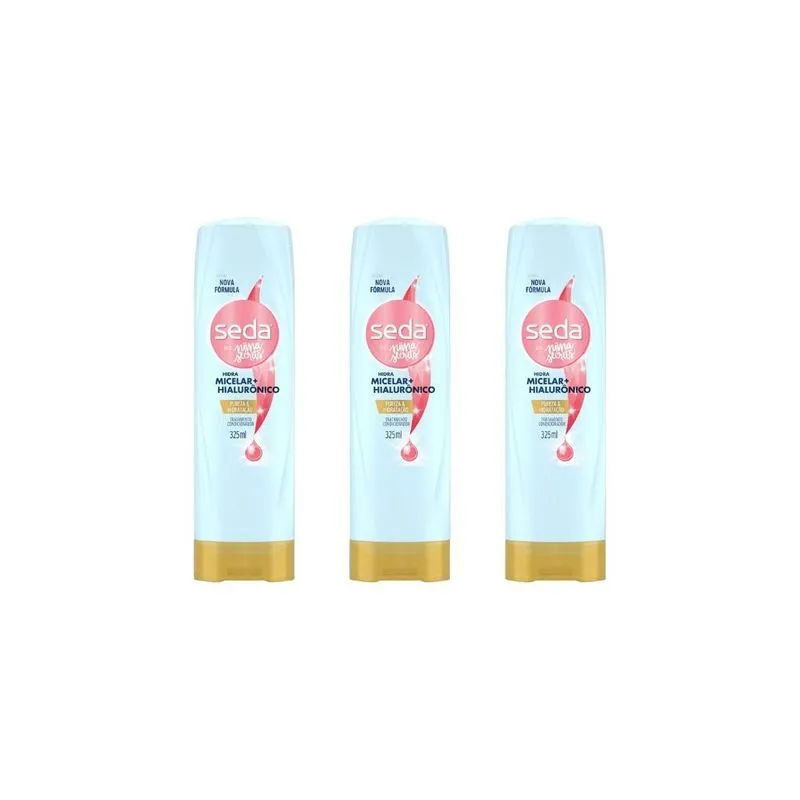 Condicionador Seda 325ml Micelar + Hialuronico-kit C/3un