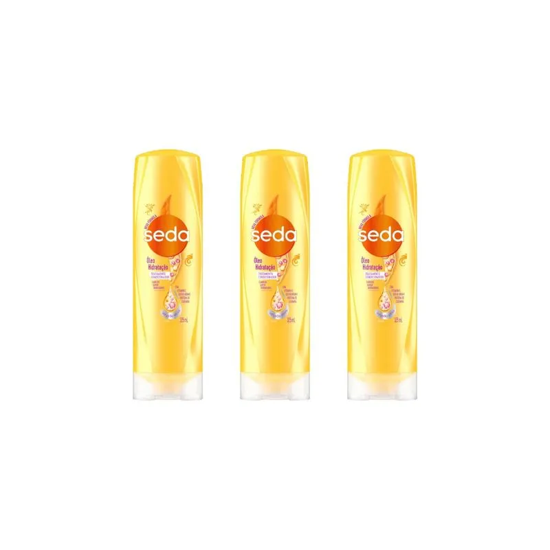 Condicionador Seda 325ml Oleo Hidratação-Kit C/3un