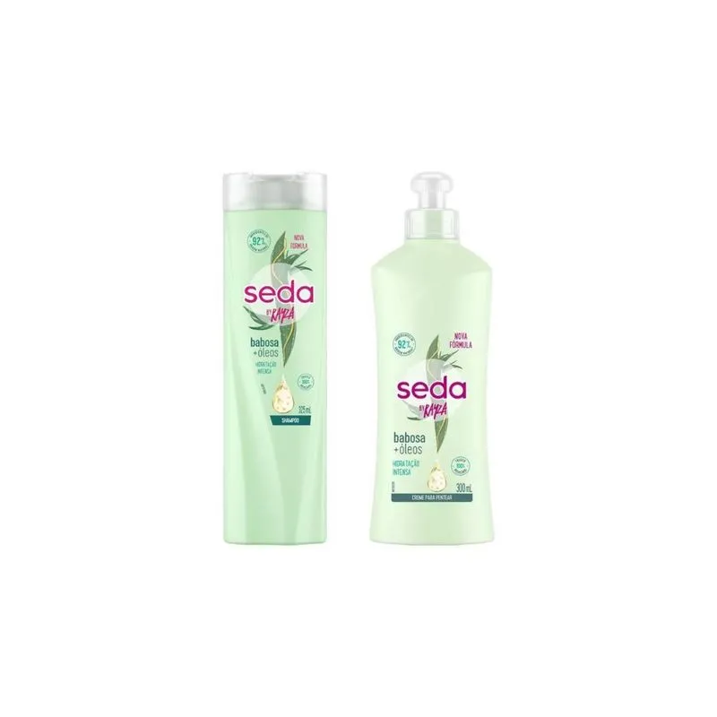 Kit Shampoo Seda 325Ml + Creme Pentear 300Ml Babosa Oleos