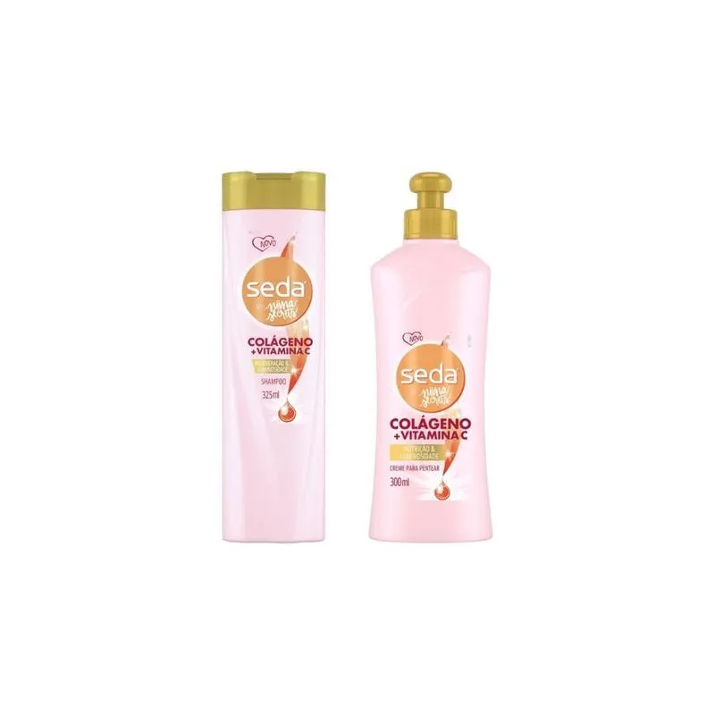 Kit Shampoo Seda 325Ml + Creme Pentear 300Ml Colageno/Vitam C