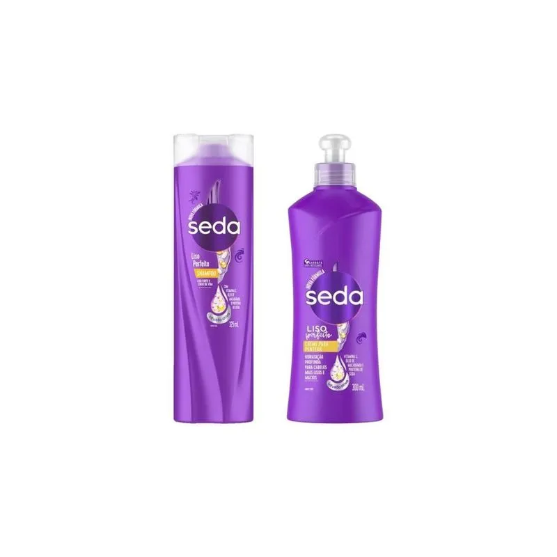 Kit Shampoo Seda 325Ml + Creme Pentear 300Ml Liso Perfeito