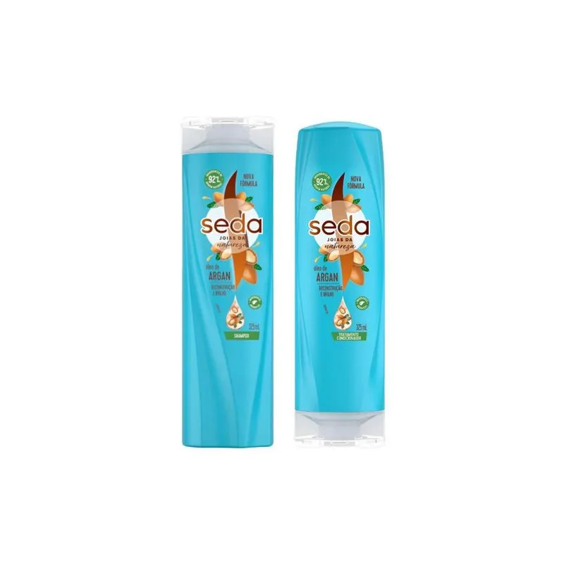 Kit Shampoo + Condicionador Seda 325ml Oleo de Argan
