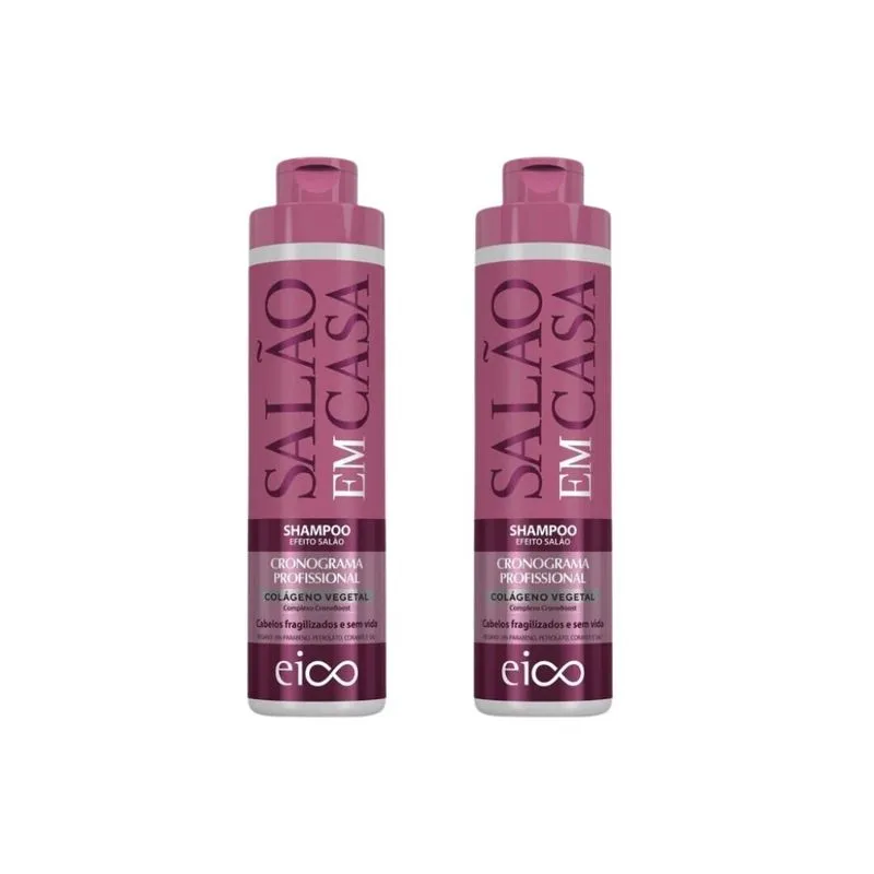 Shampoo Eico 800ml Salão Casa Cronograma Profissional - 2un