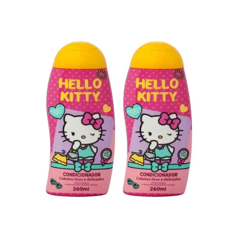 Condicionador Cia Da Natureza Hello Kitty Lisos 260ml - 2un