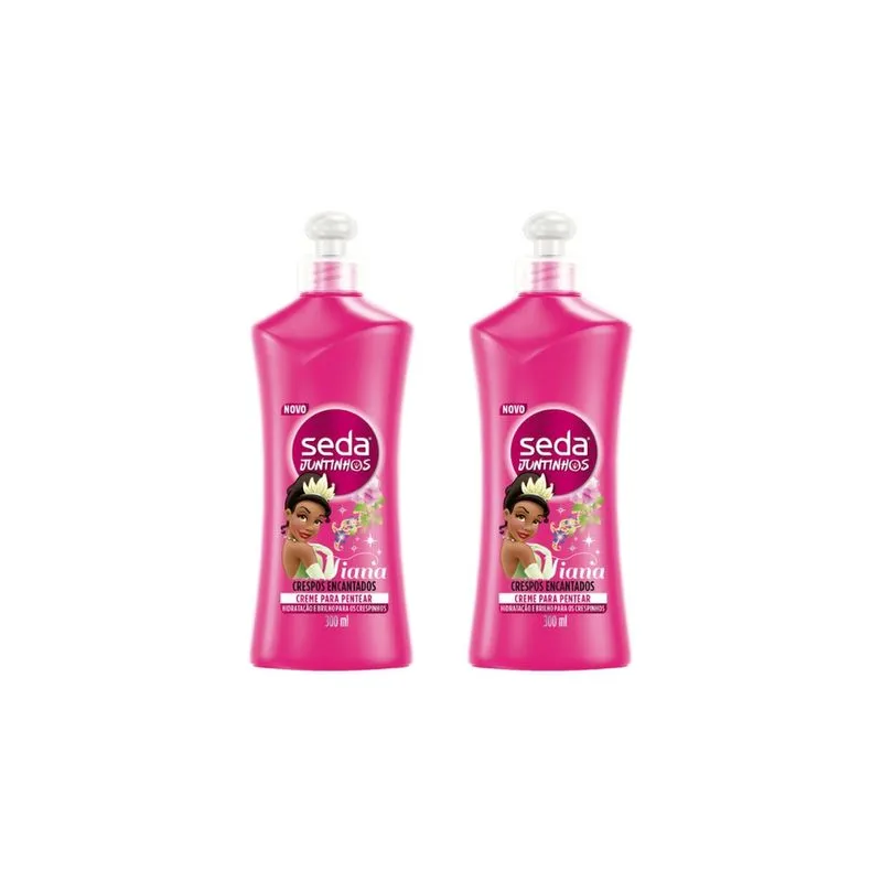 Creme Para Pentear Seda 300ml Junts Crespos Encant-Kit C/2un