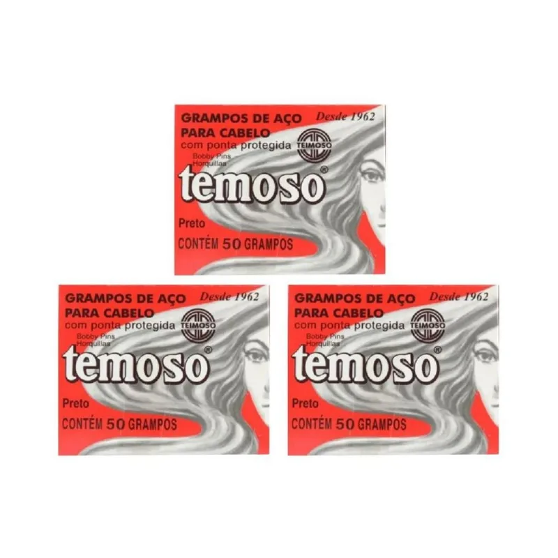Grampo Teimoso N 5 Com 50un Preto - Kit Com 3un
