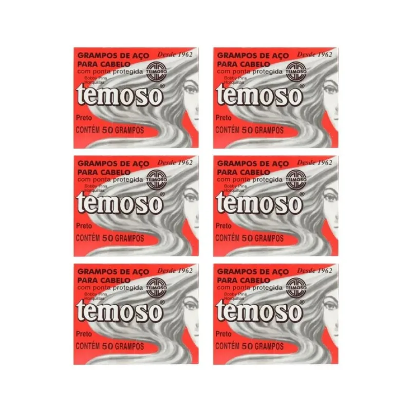 Grampo Teimoso N 5 Com 50un Preto - Kit Com 6un