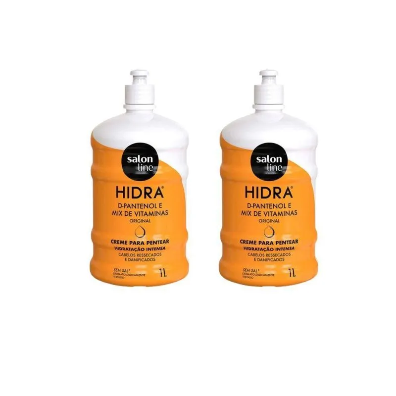 Creme Para Pentear Salon Line 1 Lt Hidra Kit Com 2Un
