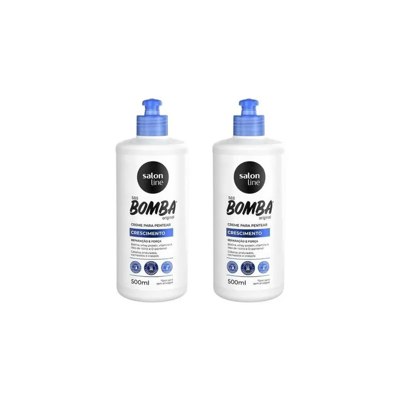 Creme Para Pentear Salon Line 500Ml Sos Bomba De Vit - 2Un