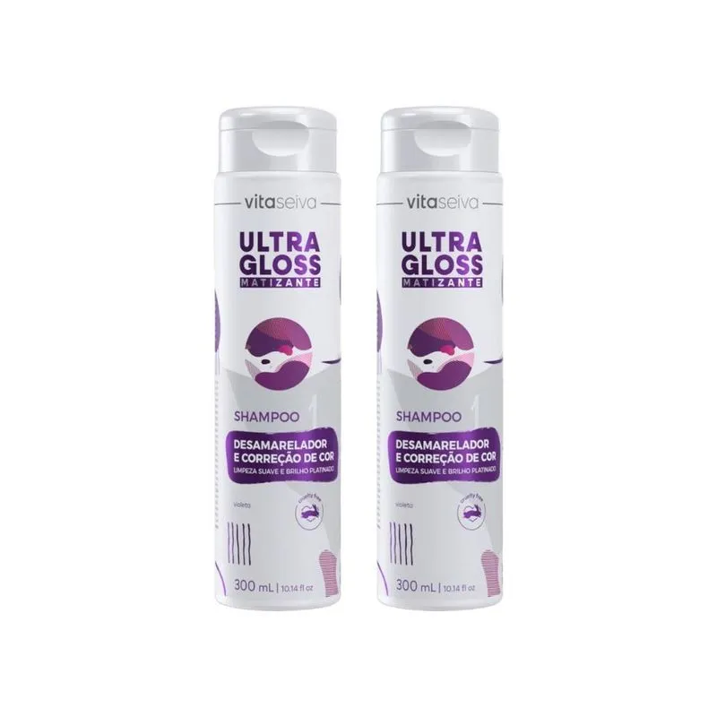Shampoo Vita Seiva Ultra Gloss Matizante 300ml - Kit Com 2un