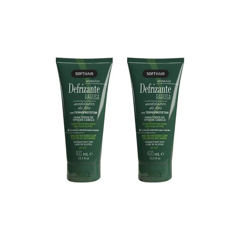 Defrizante Soft Hair 400ml Babosa-kit C/2un